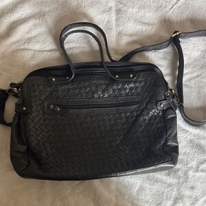 Love Stitch Black and Gold Tote Bag